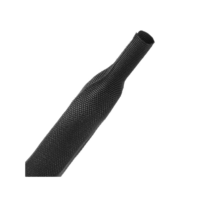 Fabric Heat Shrink Tubing - 2-3/8" ID - 2:1 - Polyolefin / Polyester Yarns - Flame Retardant - Black