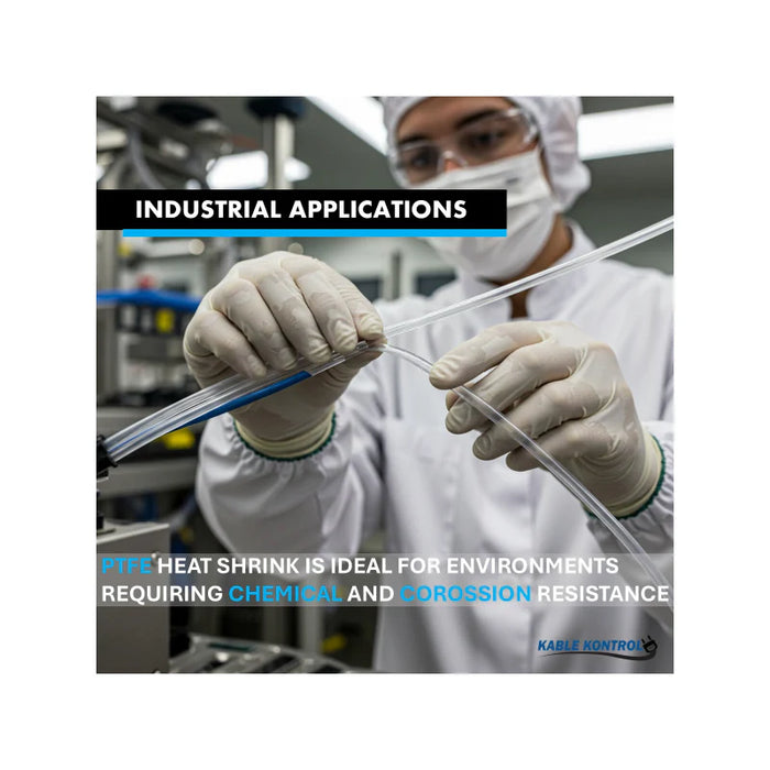 Heat Shrink Tubing - 1/8" ID - 2:1 - Single Wall - PTFE Teflon - Clear