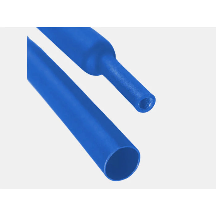 Heat Shrink Tubing - 1/4" ID - 3:1 Ratio - Dual Wall Polyolefin - Semi Rigid - Flame Retardant - Blue - M23053/4-103-6