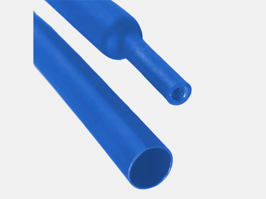 Heat Shrink Tubing - 3/4" ID - 2:1 Ratio - Dual Wall Adhesive Lined - Polyolefin - Flexible - Flame Retardant- Blue - M23053/4-204-6