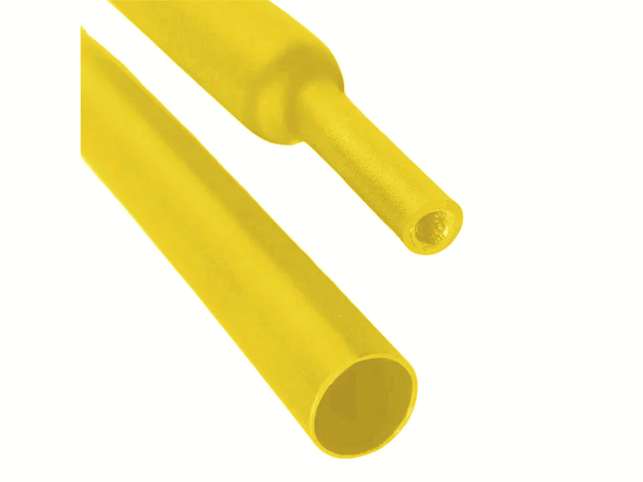 Heat Shrink Tubing - 1" ID - 2:1 Ratio - Dual Wall Adhesive Lined - Polyolefin - Flexible - Flame Retardant- Yellow - M23053/4-205-4