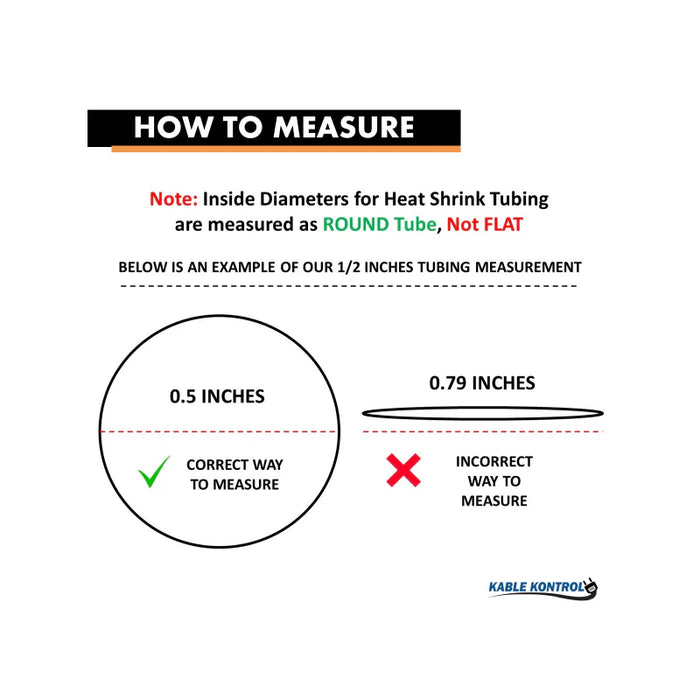 Heat Shrink Tubing - 1/4" ID - 2:1 - Polyolefin - EV High Voltage - Flame Retardant - Orange