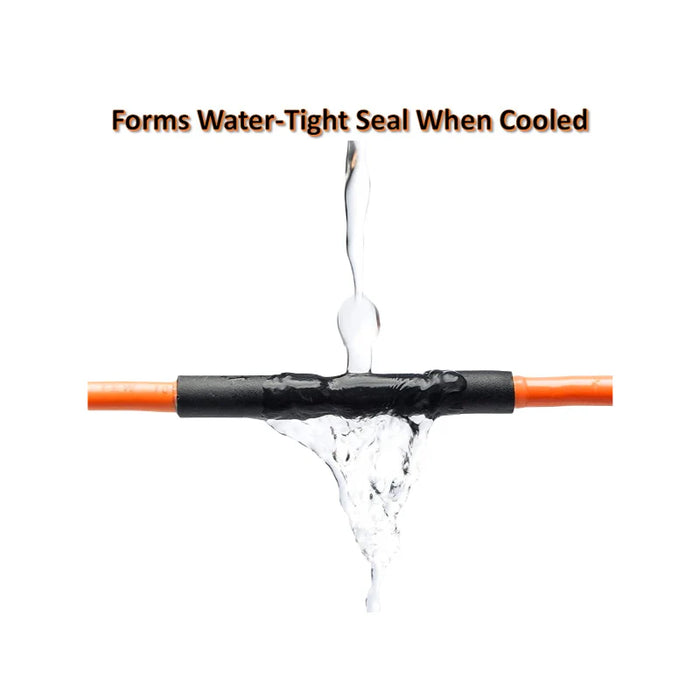 Heat Shrink Tubing - 3/8" ID - 3:1 Ratio - Dual Wall Adhesive Lined Polyolefin - Flexible - Flame Retardant - Black