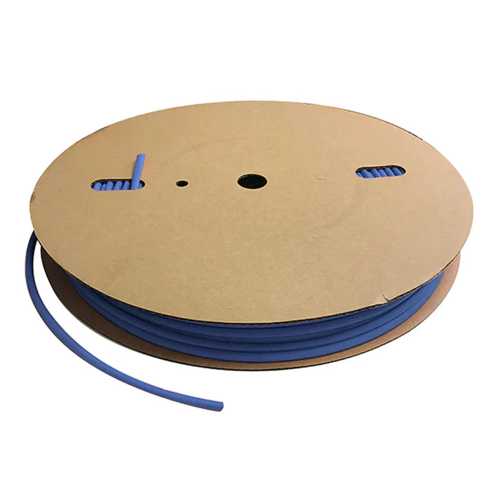 Heat Shrink Tubing - 1/8" ID - 2:1 Ratio - Single Wall Polyolefin - Flexible - Flame Retardant - Blue - M23053/5-104-6