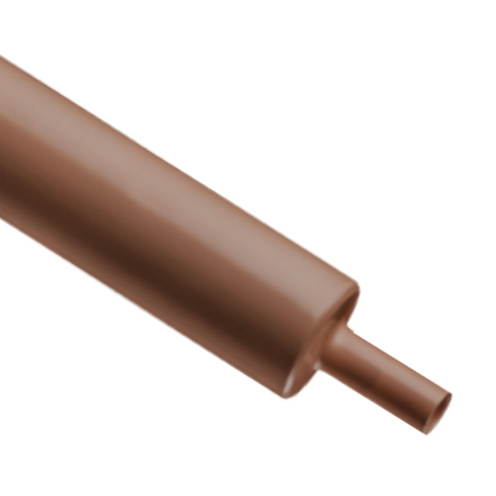 Heat Shrink Tubing -  1-1/2 " ID - 3:1 Ratio - Flame Retardant - Dual Wall Adhesive Lined Polyolefin - Brown - M23053/4-305-1