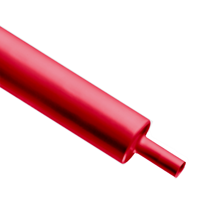 Heat Shrink Tubing -  3/8 " ID - 3:1 Ratio - Flame Retardant - Dual Wall Adhesive Lined Polyolefin - Red - M23053/4