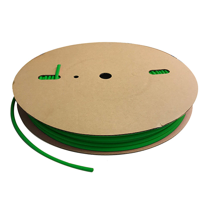 Heat Shrink Tubing - 3/16" ID - 3:1 Ratio - Single Wall Polyolefin - Flexible - Flame Retardant - Green