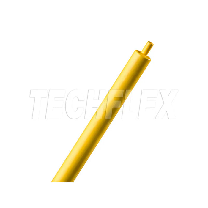 Heat Shrink Tubing - 1/8 " ID - Single Wall Polyolefin - 3:1 Ratio - Yellow