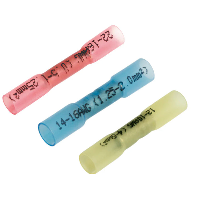 Heat Shrink Butt Splice Connector - Dual Wall - Insulated -  16 - 14 - AWG - 100 Pcs - Blue