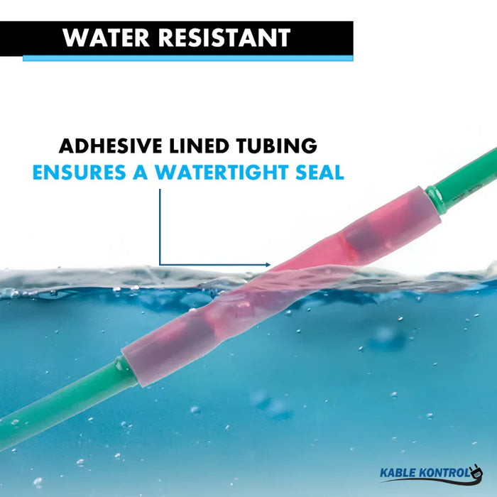 Heat Shrink Butt Splice Connector - Dual Wall - Insulated -  16 - 14 - AWG - 100 Pcs - Blue