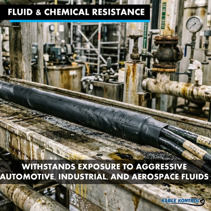 Heat Shrink Tubing - 1/8" ID - 2:1 - Single Wall Viton - Flame Retardant - Black