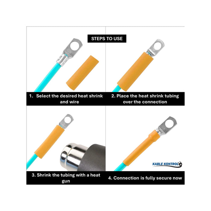 Heat Shrink Tubing - 1-1/4" ID - 3:1 Ratio - Single Wall Polyolefin - Flexible - Flame Retardant - White