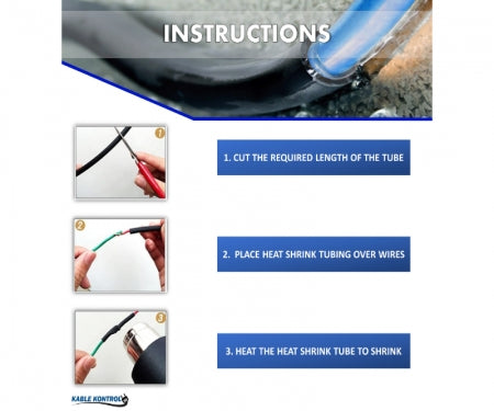 Heat Shrink Tubing - 1" ID - 3:1 Ratio - Dual Wall Adhesive Lined Polyolefin - Flexible - Flame Retardant - Black - M23053/4-304-0