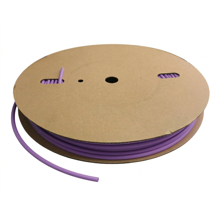 Heat Shrink Tubing - 1/8" ID - 2:1 Ratio - Single Wall Polyolefin - Flexible - Flame Retardant - Purple