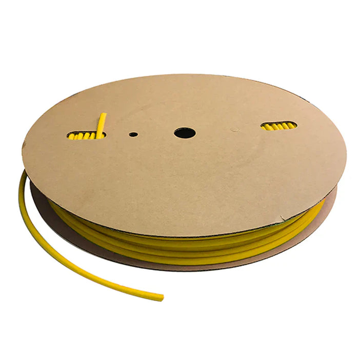 Heat Shrink Tubing - 3/64" ID - 2:1 Ratio - Single Wall Polyolefin - Flexible - Flame Retardant - Yellow - M23053/5-101-4